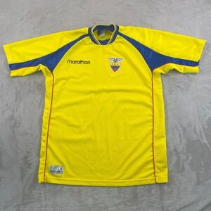 Ecuador National Team 2002 Home Football Shirt Soccer Jersey Men XL Marathon